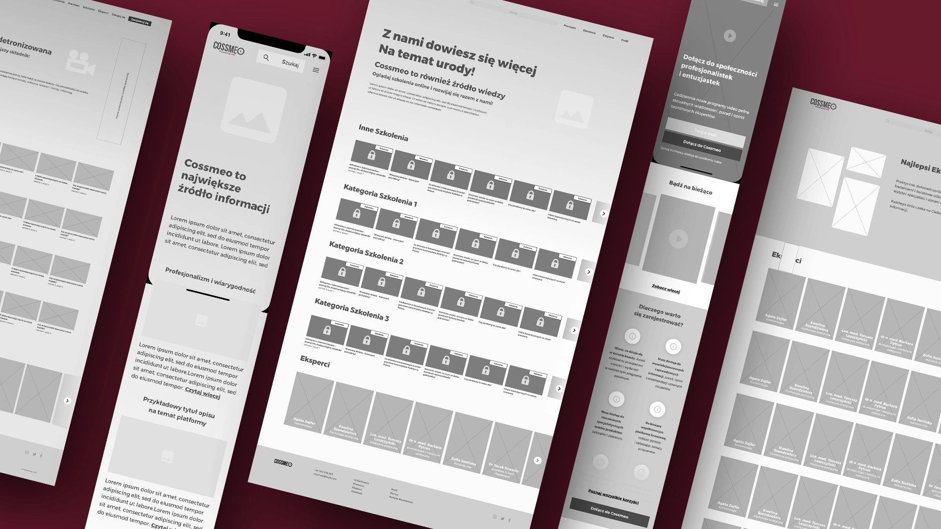 Design a UX layout for both desktop and mobile devices