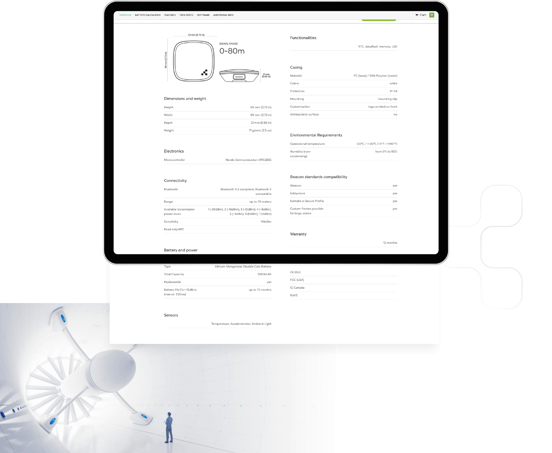 strona firmy kontakt.io na laptopach