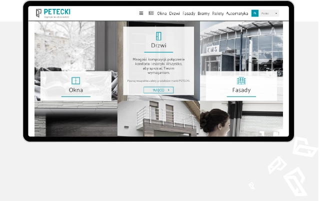 strona firmy Petecki na tabletach